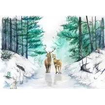 Papier Peint Panoramique Animaux Forêt 2