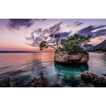 Papier Peint Panoramique îlot lac