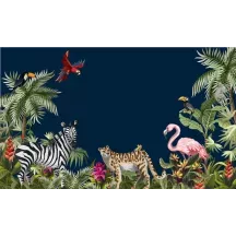 Papier Peint Panoramique Jungle Animaux