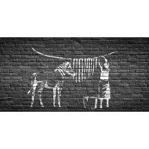 Papier Peint Panoramique Banksy - Zèbre Washing