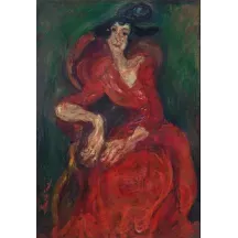 Papier Peint Panoramique Peinture 20e siècle Chaim Soutine - La femme en rouge