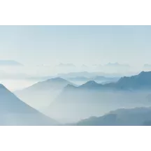 Papier Peint Panoramique Montagne Brumeuse