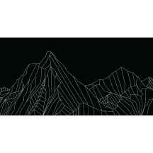 Papier Peint Panoramique Montagne Géométrique Blanc 2