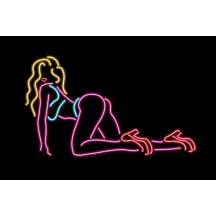 Papier Peint Panoramique Femme Sexy Neon