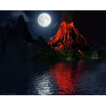 Papier Peint Panoramique Volcan