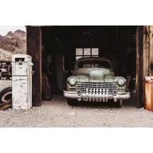 Papier Peint Panoramique Voiture Vintage Garage