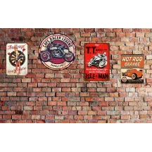 Papier Peint Panoramique Mur plaques vintage