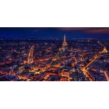 Papier Peint Panoramique Ville Paris de Nuit