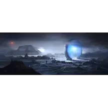 Papier Peint Panoramique Fantastique Station Spatiale