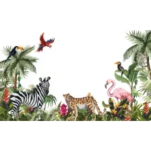 Papier Peint Panoramique Jungle Animaux 2