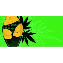 Papier Peint Panoramique Femme Sexy Weed