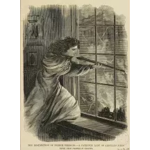 Papier Peint Panoramique Estampe - The destruction of french villages