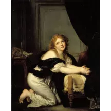 Papier Peint Panoramique Peinture 18e siècle Jean-Baptiste Greuze - La Prière du matin