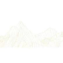 Papier Peint Panoramique Montagne Géométrique Or Blanc