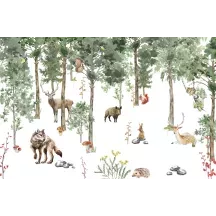 Papier Peint Panoramique Animaux Forêt