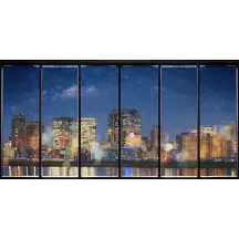 Papier Peint Panoramique Trompe l'Oeil New York fenêtre 2