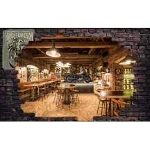 Papier Peint Panoramique Bar Moto 2
