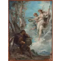 Papier Peint Panoramique Peinture 19e Henri-Léopold Lévy - Le Rêve du chevalier