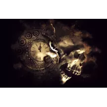 Papier Peint Panoramique Crane Steampunk Skull