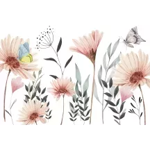 Papier Peint Panoramique Fleurs Papillons