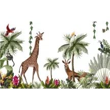 Papier peint Panoramique Jungle animaux 3