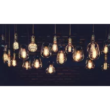 Papier Peint Panoramique Ampoules