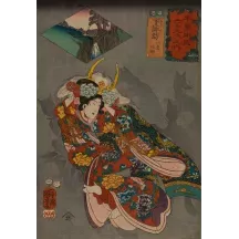 Papier Peint Panoramique Estampe 19e siècle Utagawa Kuniyoshi - Shimosuwa