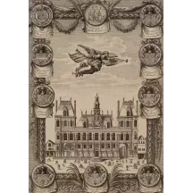 Papier Peint Panoramique Estampe 18e siècle Jean Frosne - L'Hostel de Ville de Paris