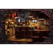 Papier Peint Panoramique Bar Moto