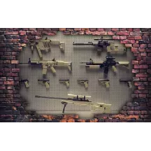 Papier Peint Panoramique Mur D'armes