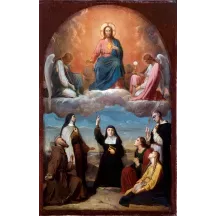 Papier Peint Panoramique Peinture 19e siècle Romain Cazes - Esquisse pour l'église de la Trinité : Le Sacré Coeur