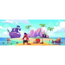 Papier Peint Panoramique Pirate Enfant