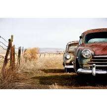 Papier Peint Panoramique Voitures Abandonnées