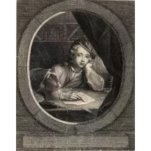 Papier Peint Panoramique Gravure - Carl ant coypel se ipse pinxit