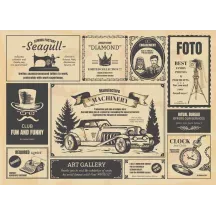 Papier Peint Panoramique Vieux Journal