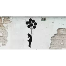 Papier Peint Panoramique Banksy - La Fille Aux Ballons