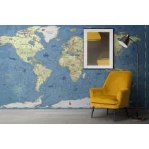 Papier Peint Panoramique Mappemonde 3