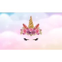 Papier Peint Panoramique Licorne Visage