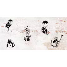 Papier Peint Panoramique Banksy - Rats