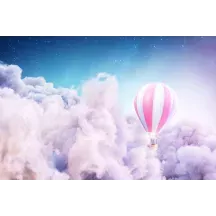 Papier Peint Panoramique Nuages Montgolfière