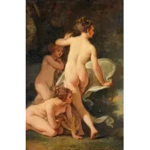 Papier Peint Panoramique Peinture 18e siècle Jacques Vallin - Nymphes