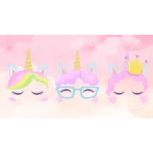 Affiche personnalisée Licornes Visages