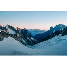 Papier Peint Panoramique Montagne Enneigée