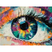 Papier Peint Panoramique Œil Peinture Art