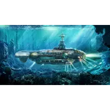 Papier Peint Panoramique Sous Marin Steampunk