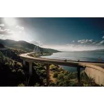 Papier peint Panoramique Route Moto