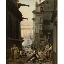 Papier Peint Panoramique Peinture 19e Paul-Claude Michel - Épisode du 29 juillet 1830