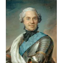 Papier Peint Panoramique Peinture 18e siècle Maurice-Quentin de La Tour - Portrait du maréchal de Saxe