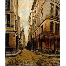 Papier Peint Panoramique Peinture 19e siècle Emmanuel Lansyer - La Rue de l'Hôtel-Colbert