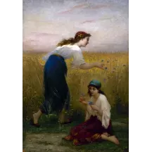 Papier Peint Panoramique Peinture 19e siècle Charles Landelle - Les Bleuets